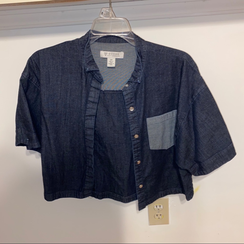 Crop Top Jean Shirt
